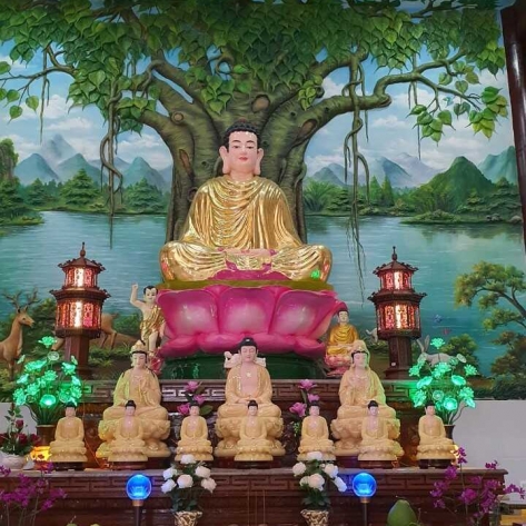 Báo giá thi công vẽ tranh phật giáo tại Mỹ Thuật Đào Nguyên