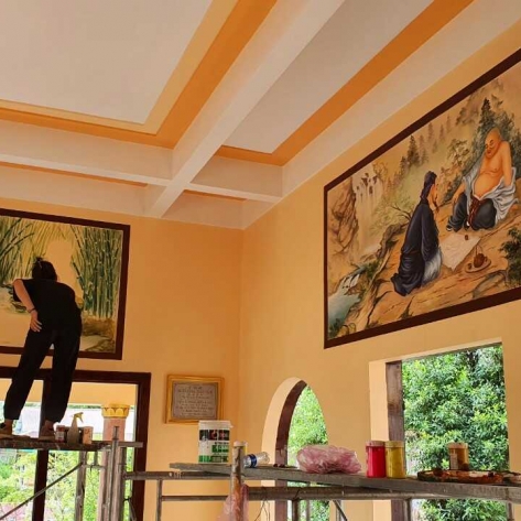 Chuyên nhận vẽ tranh phật giáo đẹp có hồn cho mọi công trình