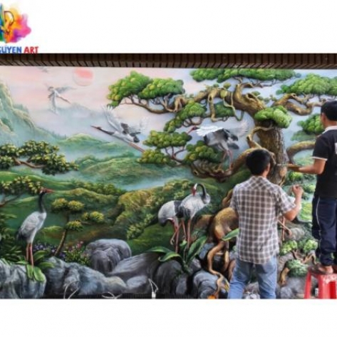 Đắp phù điêu mỹ thuật trang trí | Làm sống động mọi  không gian 