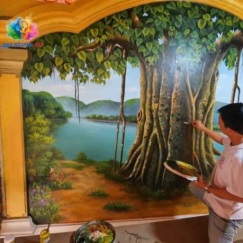 Địa Chỉ Chuyên Vẽ Tranh Tường Phật Giáo Đẹp Tại HCM