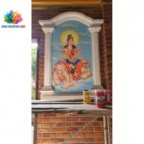 Dịch vụ chuyên nhận vẽ tranh tường Phật Giáo đẹp nhất thị trường