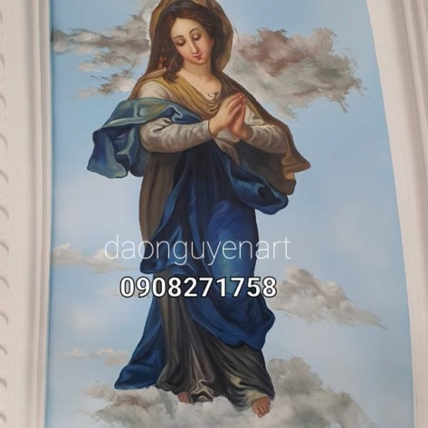 Dịch vụ vẽ tranh tường Công giáo đẹp theo yêu cầu