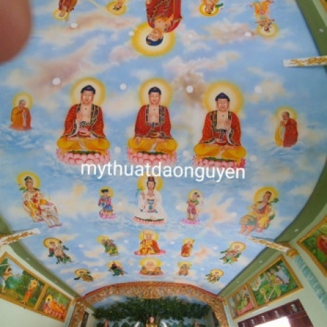 Dịch vụ vẽ tranh tường Phật giáo chất lượng tại TPHCM