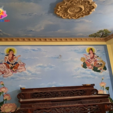 Đơn vị vẽ tranh tường phật giáo nghệ thuật chuyên nghiệp nhất