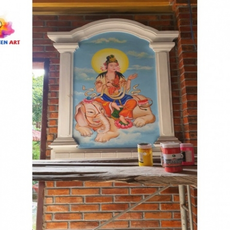 Khám phá ngay dịch vụ vẽ tranh tường phật giáo tuyệt đẹp