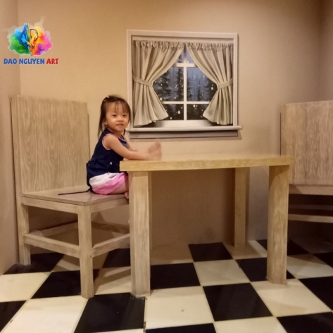 Lựa chọn mẫu tranh biệt thự lâu đài 3D phòng khách đẹp