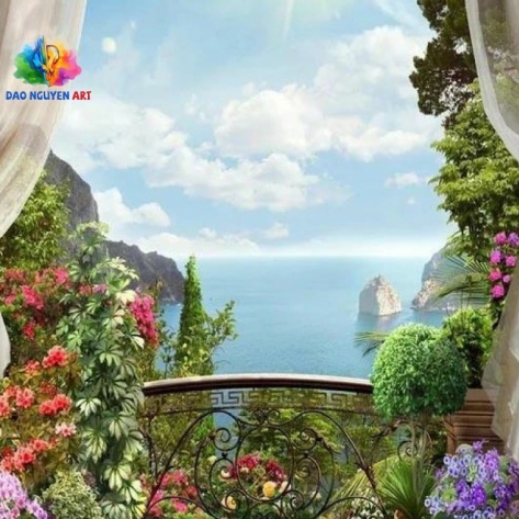 Tham khảo đơn vị chuyên vẽ tranh phong cảnh cho biệt thự
