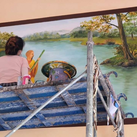Tìm kiếm một cơ sở thi công vẽ tranh phật giáo theo yêu cầu