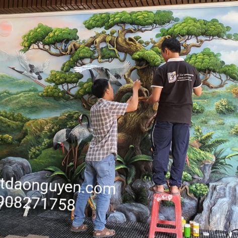 Tranh phù điêu phong cảnh nghệ thuật tuyệt đẹp chỉ có tại Đào Nguyên