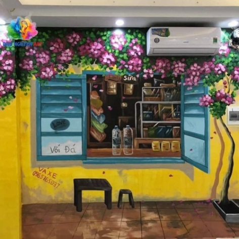 Tư vấn cho bạn đơn vị nhận vẽ tranh tường quán cafe chuyên nghiệp