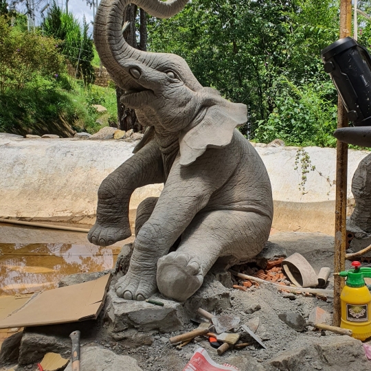 Tượng Voi Trang Trí Cảnh Quang