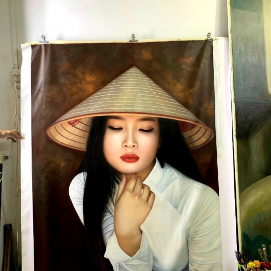 Tranh Sơn Dầu Chân Dung Đẹp 