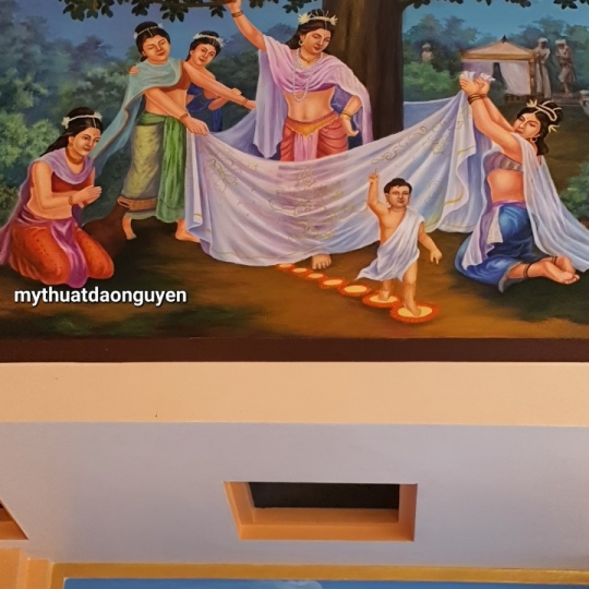 Tranh Phật Giáo Đẹp hào quang Phật Tổ tráng lệ