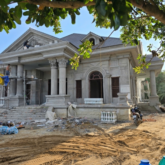 Đắp Vẽ Phào Chỉ Mặt Tiền Biệt Thự