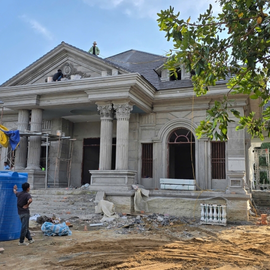 Đắp Vẽ Phào Chỉ Mặt Tiền Biệt Thự