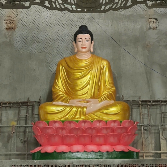 Tượng Phật A Di Đà bằng xi măng cho chùa, tịnh thất | Đào Nguyên