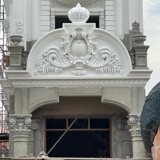 Hoa Tiết Hoa Văn Phù Điêu Xi Măng