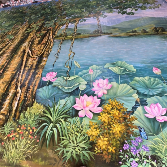 Tranh Canvas Vẽ Cây Bồ Đề Kích Thước 5mx8m