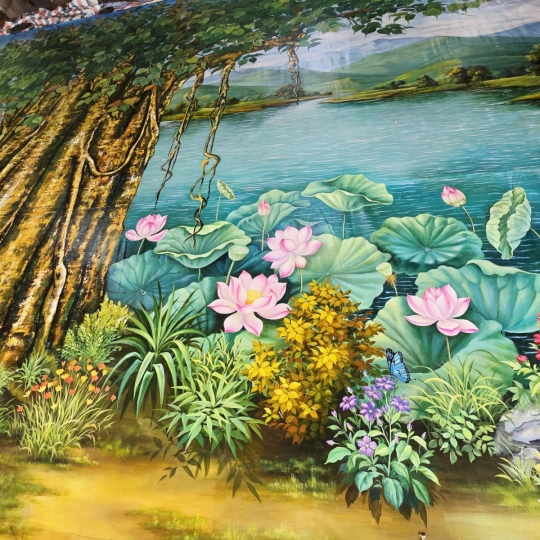 Tranh Canvas Vẽ Cây Bồ Đề Kích Thước 5mx8m
