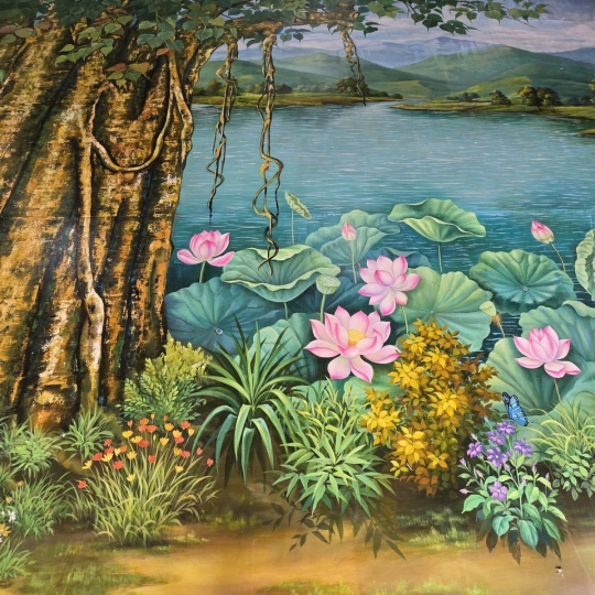 Tranh Canvas Vẽ Cây Bồ Đề Kích Thước 5mx8m