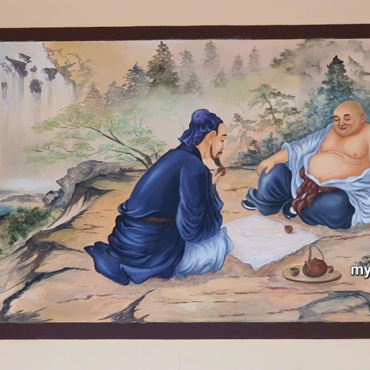 Tranh Phật Giáo Lục Viễn Và Bố Đại Hòa Thượng Đàm Đạo