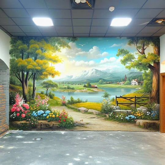 Tranh Phong Cảnh Miền Quê Châu Âu Thơ Mộng