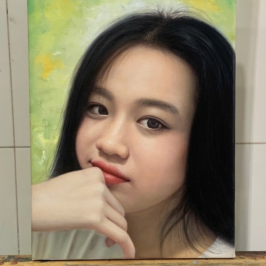 Tranh Sơn Dầu Chân Dung Cô Gái