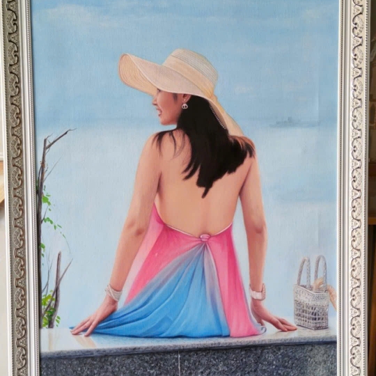 Tranh Sơn Dầu Chân Dung Cô Gái
