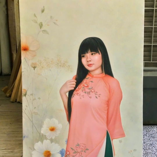 Tranh Sơn Dầu Chân Dung Cô Gái