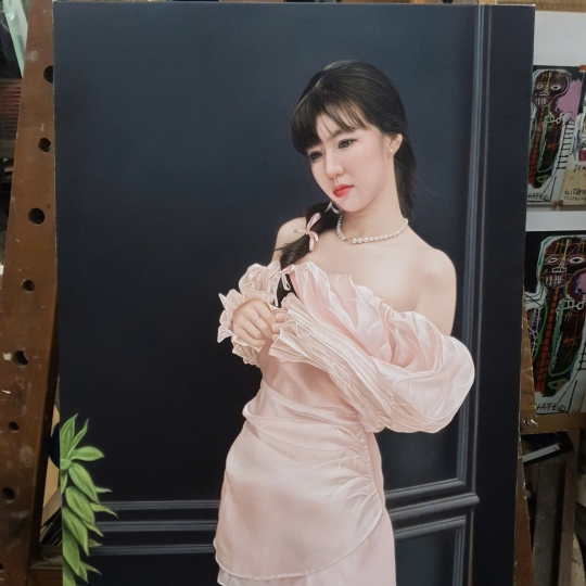 Tranh Sơn Dầu Chân Dung Cô Gái