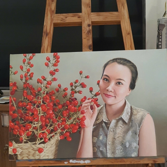 Tranh Sơn Dầu Chân Dung Cô Gái
