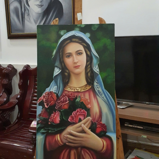 Tranh Sơn Dầu Đức Mẹ Maria