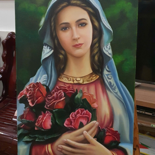 Tranh Sơn Dầu Đức Mẹ Maria