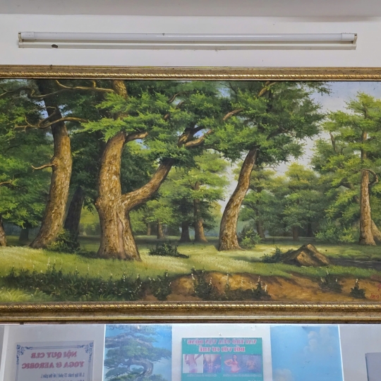 Tranh Sơn Dầu Phong Cảnh Rừng Sòi