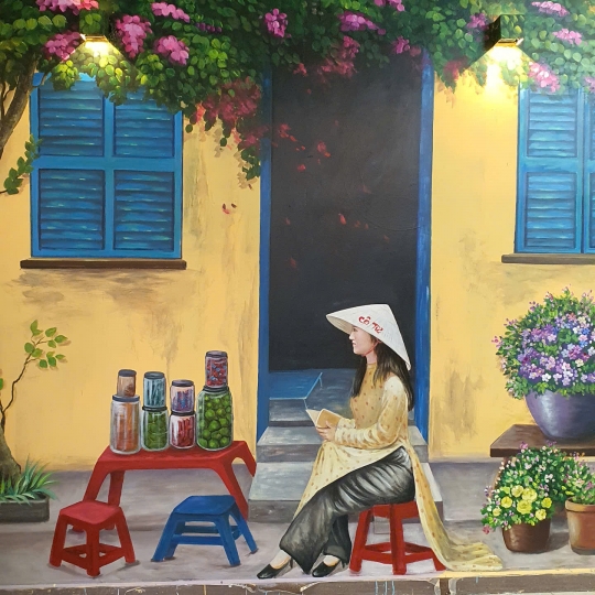 Tranh Tường 3D Trang Trí Quán Ăn