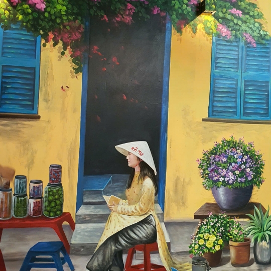 Tranh Tường 3D Trang Trí Quán Ăn