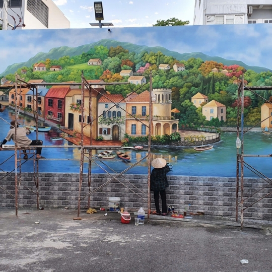 Tranh Tường 3D Trang Trí Quán Cà Phê