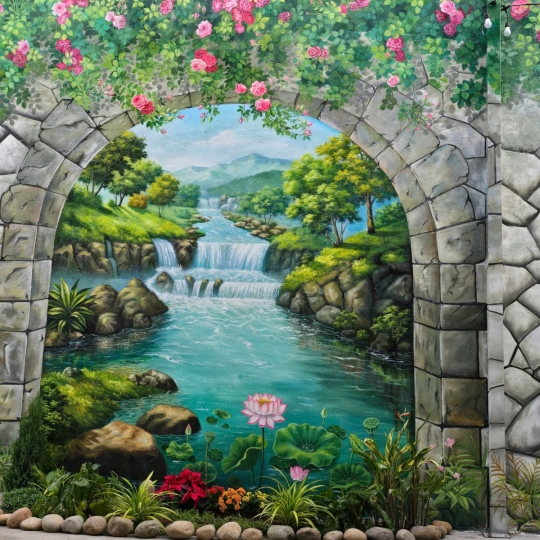 Tranh Tường 3D Trang Trí Quán Cà Phê