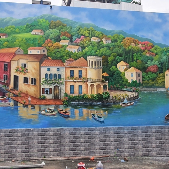 Tranh Tường 3D Trang Trí Quán Cà Phê