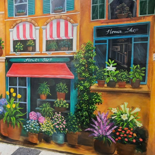 Tranh Tường 3D Trang Trí Quán Cafe