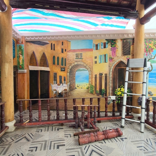 Tranh Tường 3D Trang Trí Quán Cafe