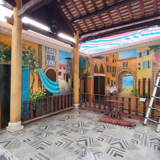 Tranh Tường 3D Trang Trí Quán Cafe
