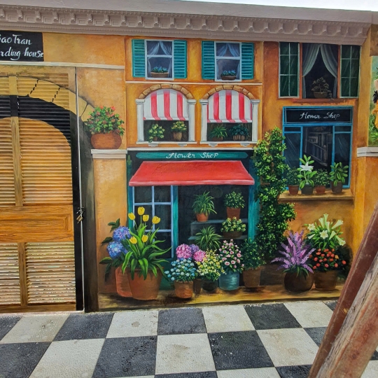 Tranh Tường 3D Trang Trí Quán Cafe