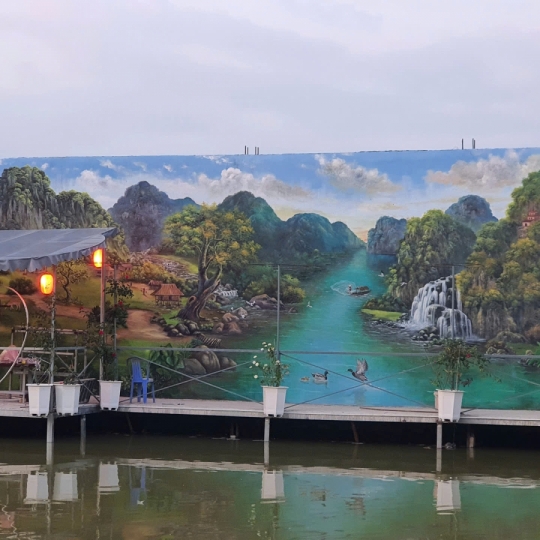 Tranh Tường 3D Vẽ Phong Cảnh