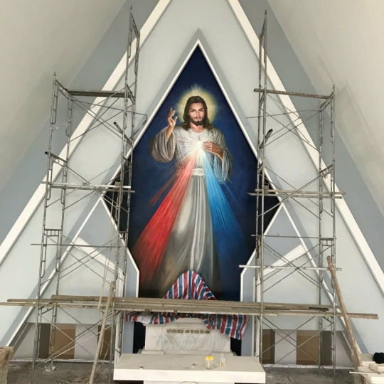 Tranh Tường Lòng Thương Xót Chúa Giêsu (Divine Mercy of Jesus)