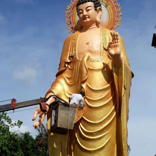 Tượng Phật A Di Đà bằng xi măng cho chùa, tịnh thất | Đào Nguyên