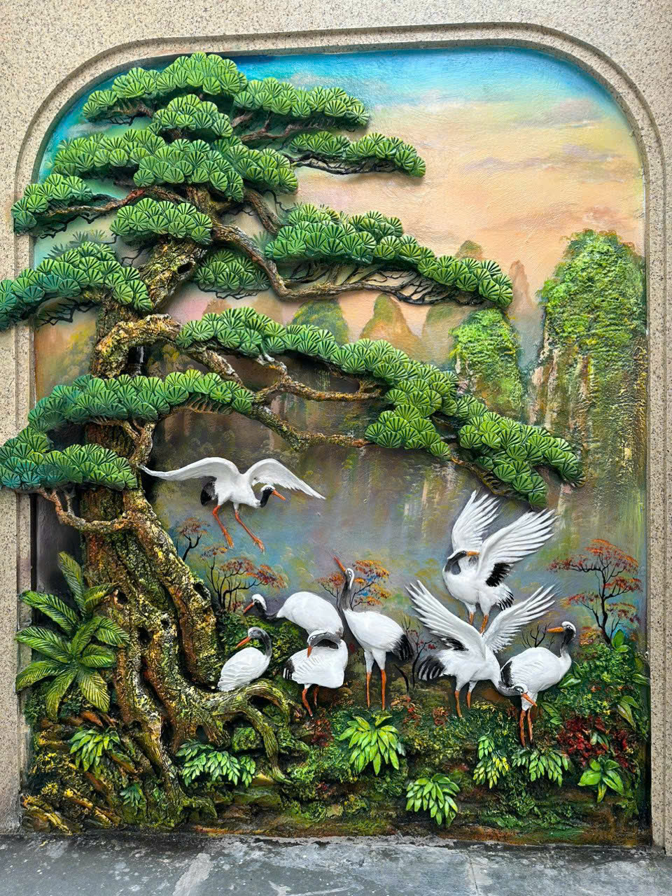 đắp tranh phù điêu