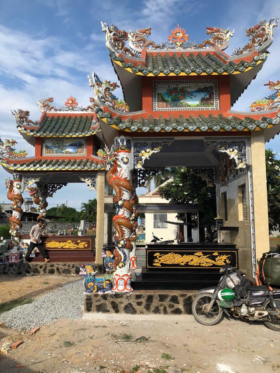 điêu khắc hoa văn đình chùa
