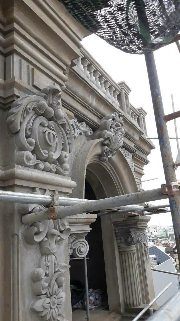 thi công phù điêu biệt thự