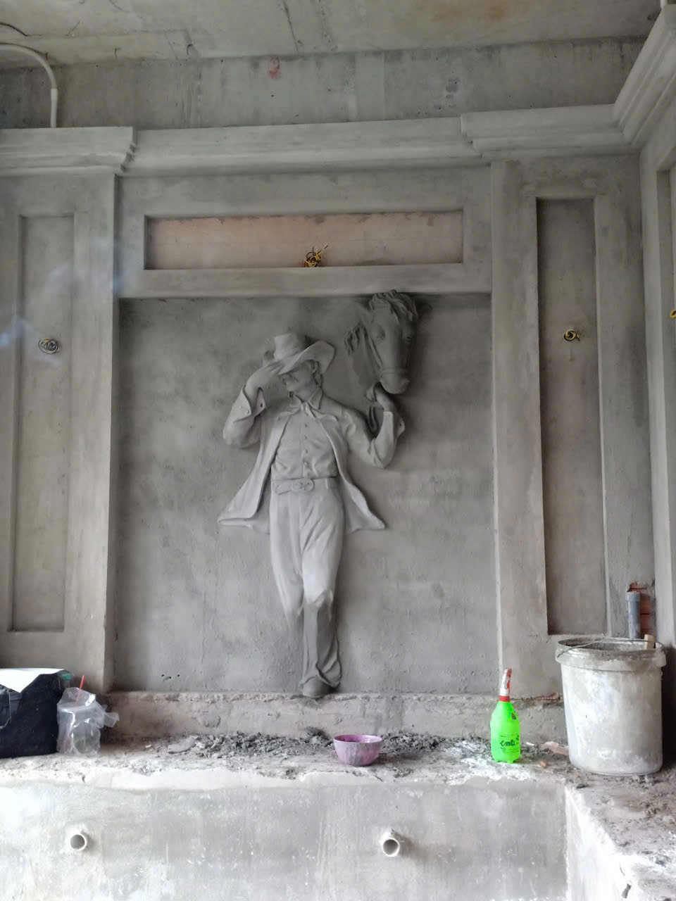 thi công phù điêu xi măng